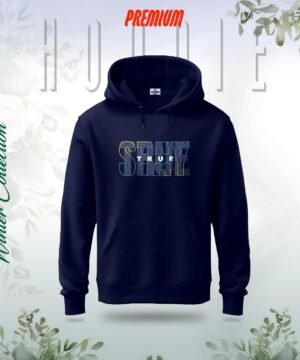 "Stay True" Men's Premium Hoodie (Nevi Blue)