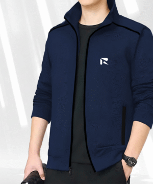 Men's Premium china Bonded Jacket (Navy Blue)