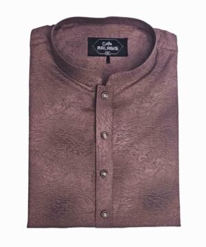 All over Print Cotton Panjabi (Chocolate)